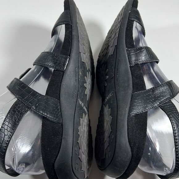 Vionic Women’s Amber Adjustable Leather Orthotic Sandals Black Size 7 - Picture 5 of 10